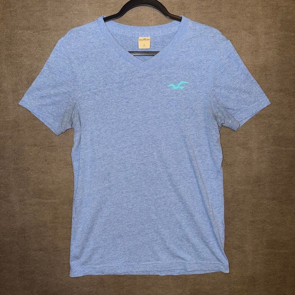 Y2K Hollister Embroidered Seagull V-Neck Tee
